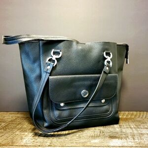 Steve Madden Shoulder Black Bag. Silver Accents. EUC